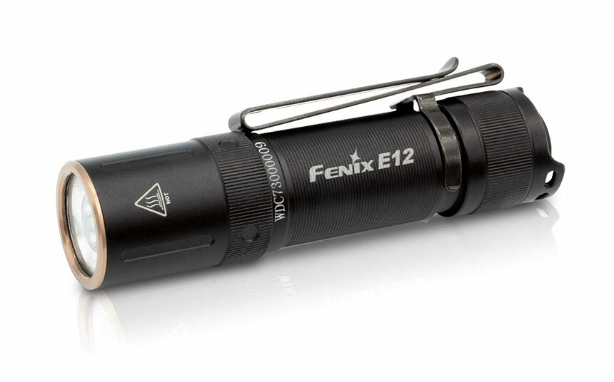 Фонарь Fenix E12 v.2.0 черный с батарейкой