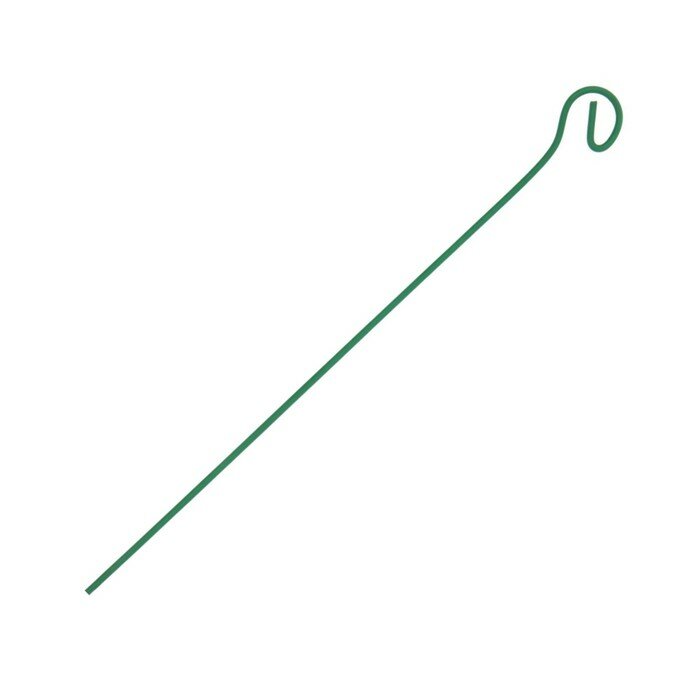 Колышек для подвязки растений, h = 80 см, d = 0.3 см, проволочный, зелёный, (10 шт) - фотография № 1
