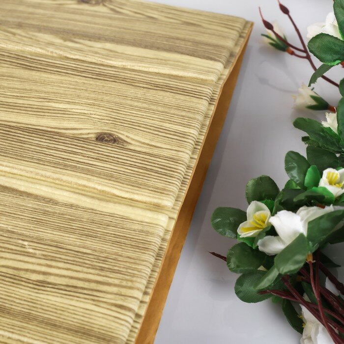 фото Самоклеящаяся ПВХ панель "Светлое дерево" 70*60см для дома