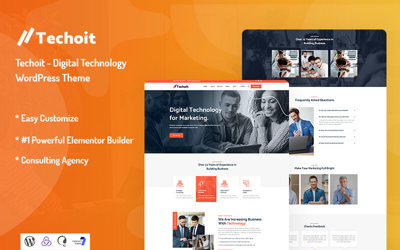 Шаблон Wordpress Techoit - Digital Technology Theme WordPress