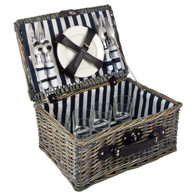 Набор корзина для пикника на 4 персоны 40*30*19 см.