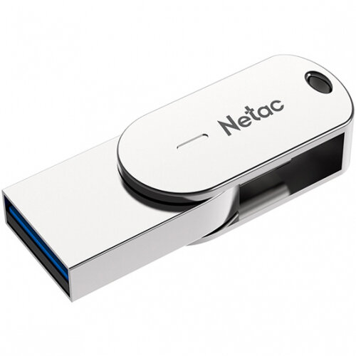 Флешка Netac U785, 32Gb, USB 3.0/USB Type-C, Серебристый NT03U785C-032G-30PN - фото №1