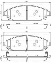 Колодки тормозные передние дисковые Jeep Commander/Grand Cherokee III 04>10 BOSCH 0986494370