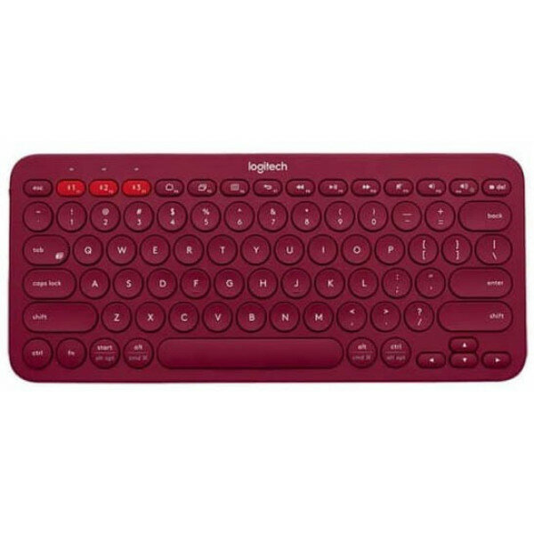 Клавиатура офисная Logitech K380 (Английская раскладка, красный цвет)