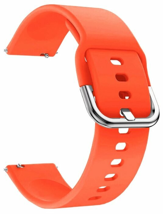 Универсальный силиконовый ремешок Lyambda Avior для часов 22 mm Оранжевый