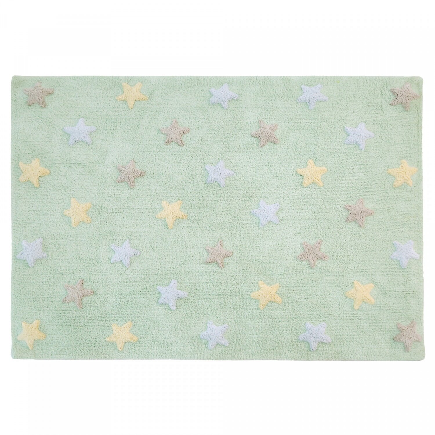 Ковер Lorena Canals Триколор Звезды Stars Tricolor (мятный) 120*160 C-ST-SM