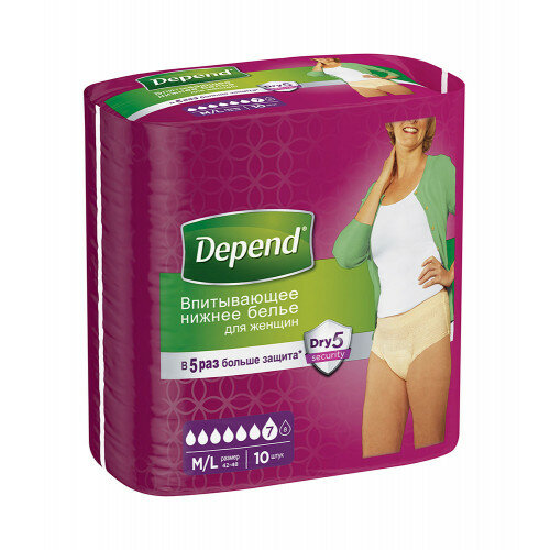 Depend /  -   ,  M/L, 10 .