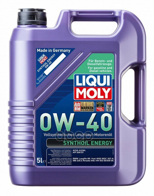 Liqui moly 0w-40 Sm/Cf Synthoil Energy 5л (Синт.Мотор.Масло)