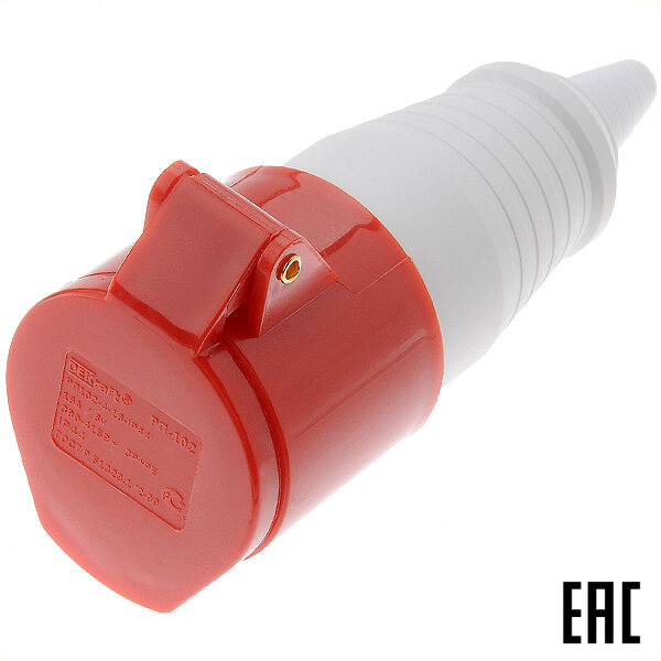 фото Розетка кабельная 3Р+Е 16А 415В IP44 DEKraft 26011DEK (2 шт. в комплекте)