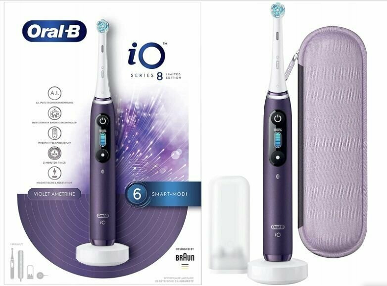 Электрическая зубная щетка Oral B iO Series 8N Special Edition, фиолетовый - фотография № 10