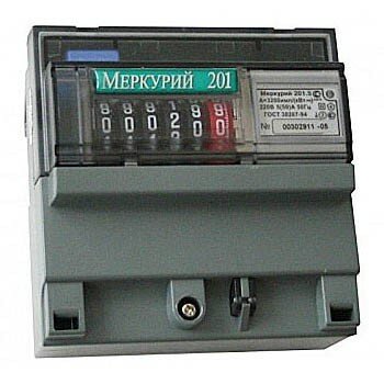фото Электросчетчик Меркурий однотарифный однофазный 201.5 5-50А/220В