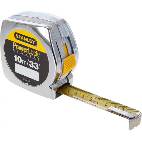 Рулетка STANLEY HAND TOOLS STANLEY 0-33-443 POWERLOCK комби 10 M (33 ft) x 25 мм