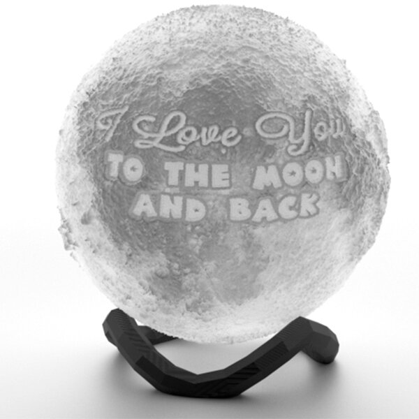 3D Лампа Луна с фото "MOON AND BACK" COSMOLAMP Original 15 см рельеф 4 мм - фотография № 6