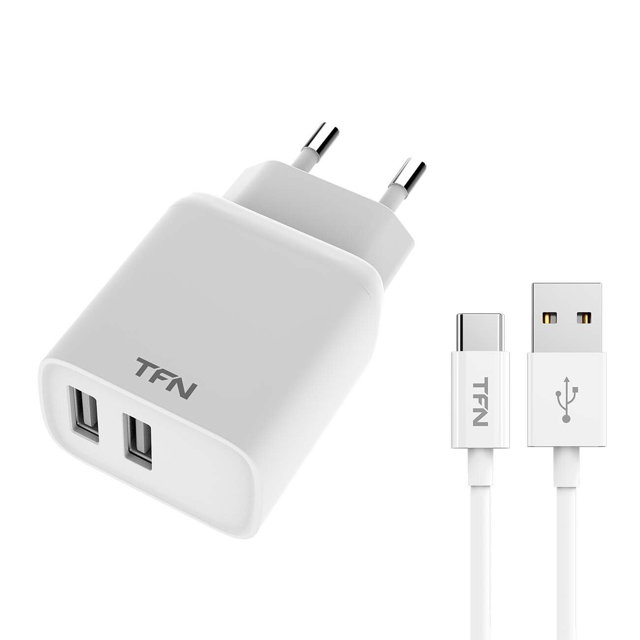      TFN Rapid+ 2xUSB 2.4A +  USB-C White