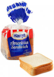 Harry's Harrys Хлеб American Sandwich пшеничный сандвичный в нарезке 470 г, 5 шт (3 упаковки)
