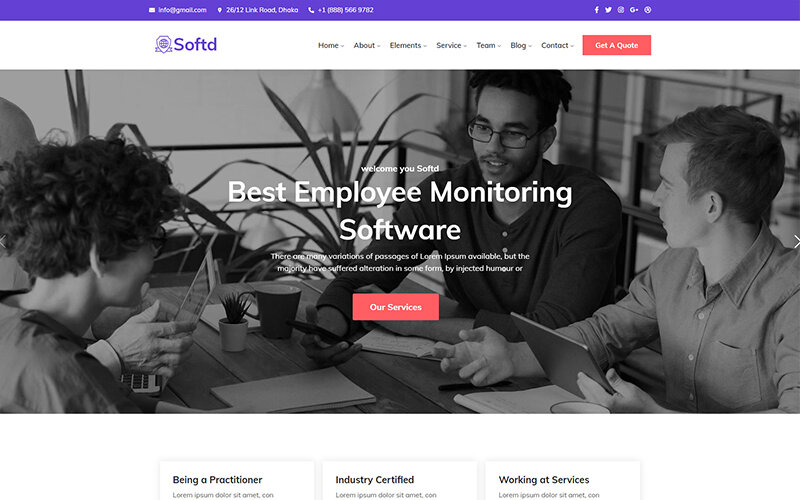 Шаблон Wordpress Softd - IT Solution Company Responsive Theme WordPress