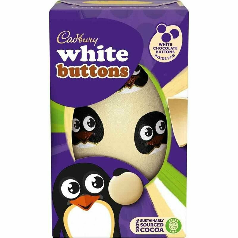 Шоколадное яйцо Cadbury White Chocolate Buttons, 8 шт - фотография № 2