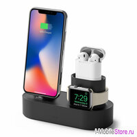 Док-станция Elago Charging Hub 3 in 1 для устройств Apple, чёрная