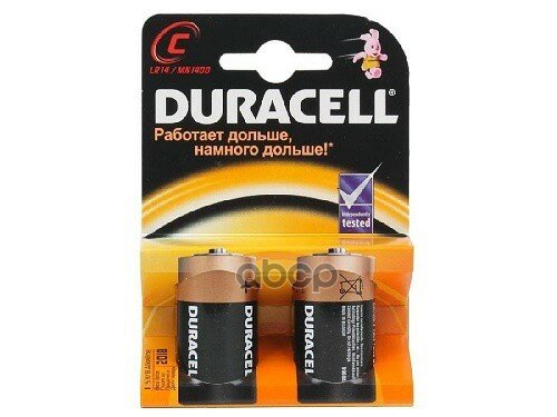 Батарейка Алкалиновая Duracell Lr14 Mn1400 C 1,5v Упаковка 2 Шт. Lr14 Mn1400 Bl-2 DURACELL арт. LR14MN1400BL2