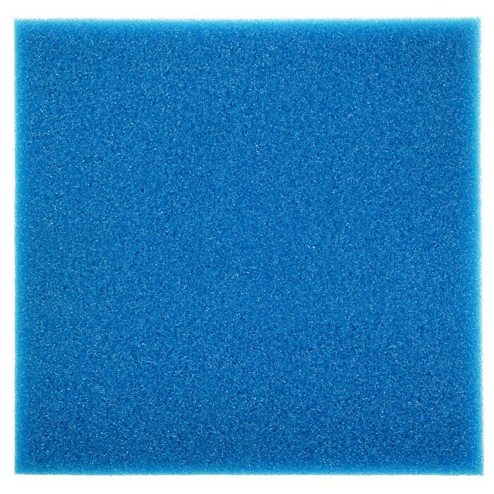 AQUA STORY Губка прямоугольная, крупнопористая, лист 50 х 50 х 2 см, синий - фотография № 3