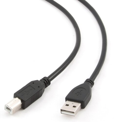 Кабель USB2.0 Am-Bm Cablexpert CCP-USB2-AMBM-6 Pro экран - 1.8 метра, чёрный