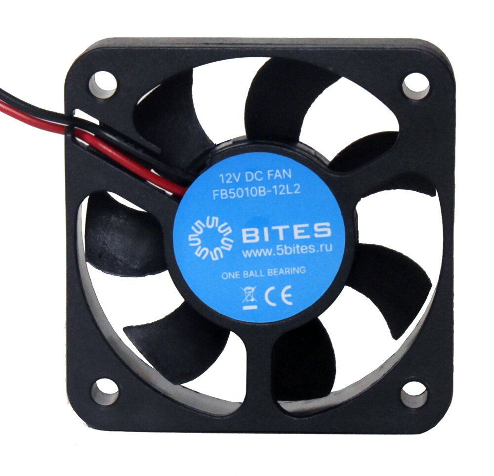 Вентилятор 5bites FB5010B-12L2 (2 пин, 50x50x10 мм, 24 дБ, 4200 об/мин)