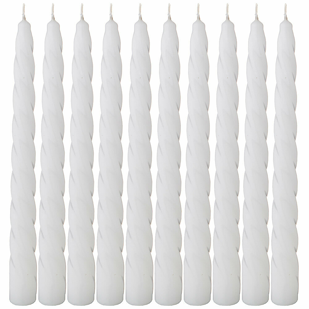Набор свечей крученые лакированный белый 23 см Adpal (348-847)