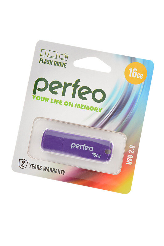 Perfeo USB флешка 16ГБ Perfeo PF-C05P016 Purple