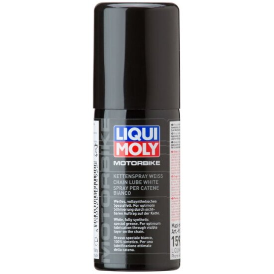 Смазка цепная для мотоциклов LIQUI MOLY Motorbike Kettenspray weiss белая 0.05 л