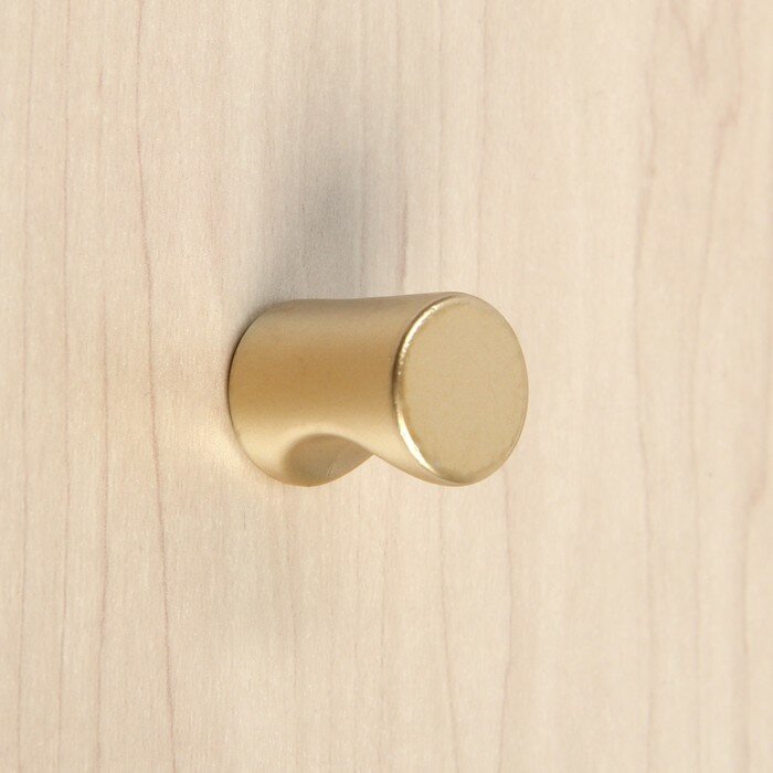 Ручка-кнопка CAPPIO, РК102, d=18 мм, пластик, цвет матовое золото - фотография № 3