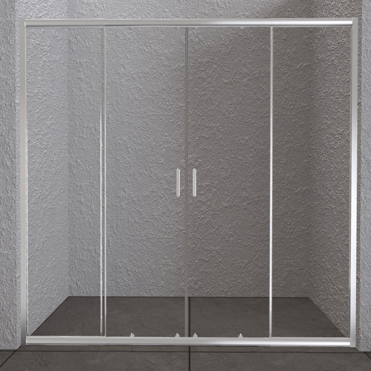Душевая дверь BELBAGNO UNIQUE-BF-2-150/180-C-Cr стекло прозрачное/профиль хром