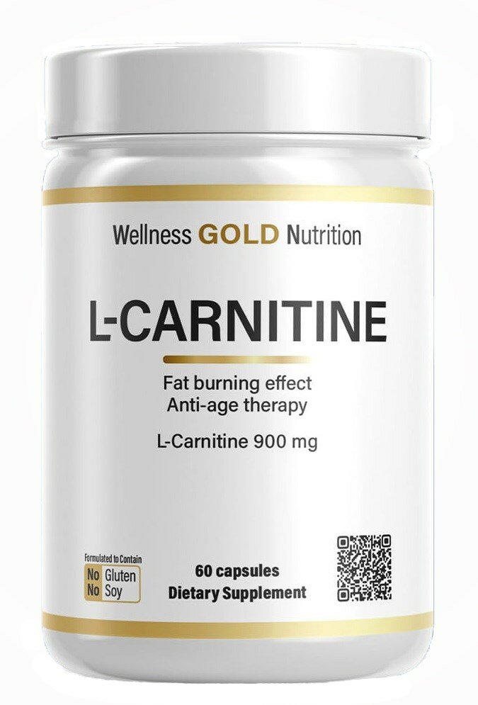 Wellness Gold Nutrition L-Carnitine 900mg (60капс)