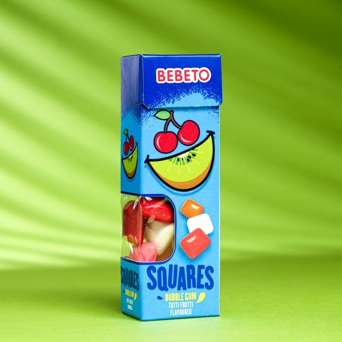 Жевательная резинка BEBETO SOUR STICKS, со вкусом тутти-фрутти, 31,2 г - фотография № 1