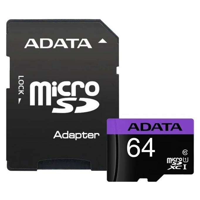 Карта памяти A-Data microSDXC 64Gb (AUSDX64GUICL10-RA1)