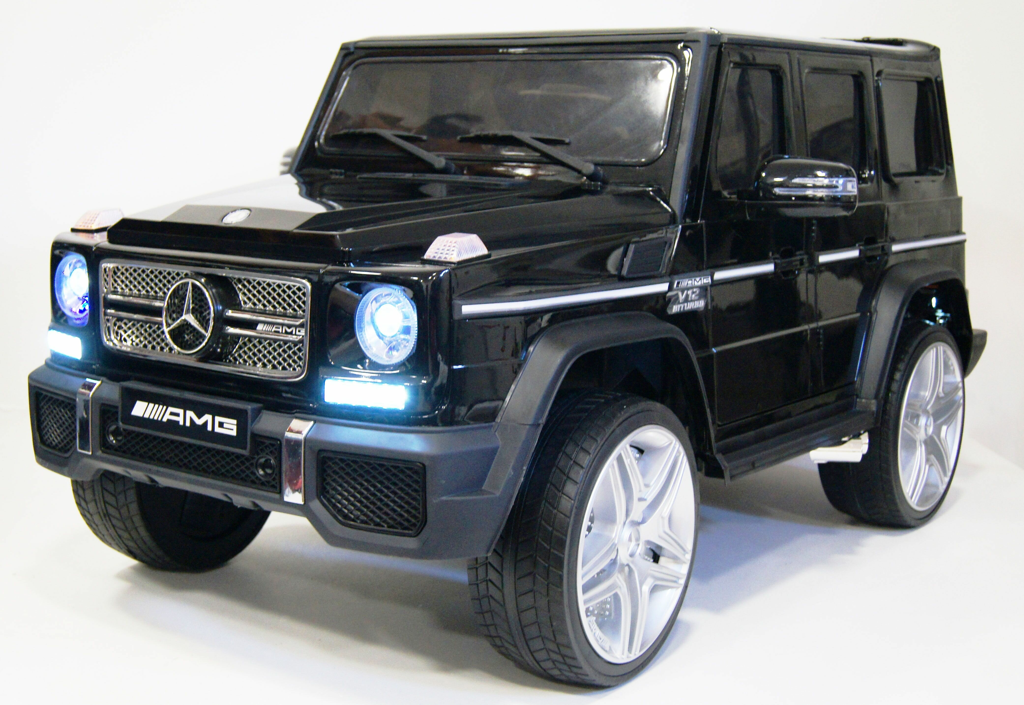 Электромобиль RiverToys Mercedes-Benz G65 AMG 4WD привод 4х4 Черный глянец