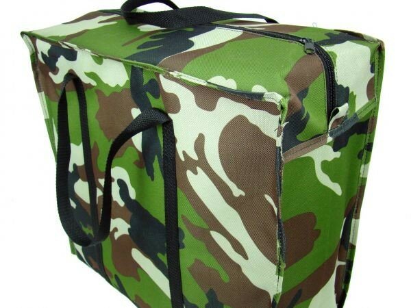 Тканевая сумка-баул малая милитари камуфляж 40х35х20см 28л - фотография № 2