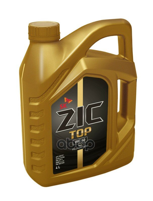 Zic Zic Top 0W40 (4L)_Масло Мот.!Синтapi Sp, Acea A3/B4, Vw 502.00/505.00, Bmw Ll-01,Mb 229.5