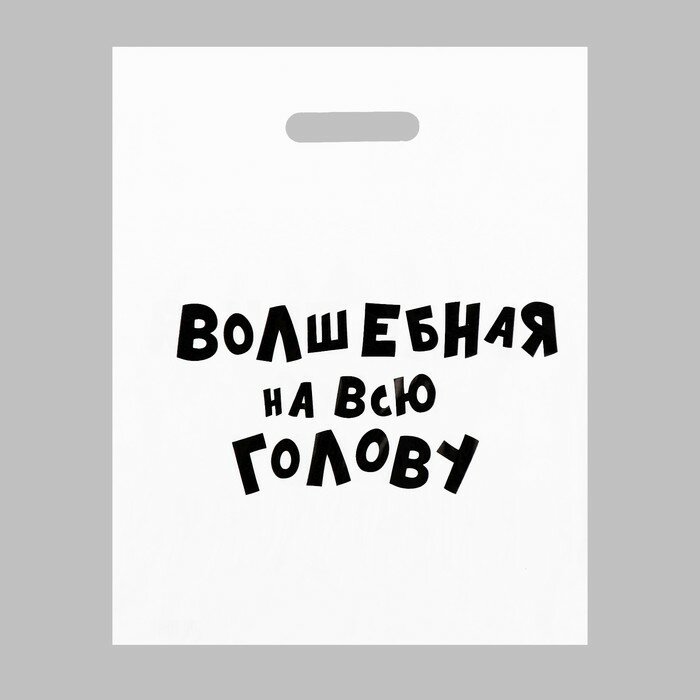 Пакет с приколами, полиэтиленовый с вырубной ручкой, «Волшебная на всю голову», 31 х 40 см, 60 мкм (20 шт)