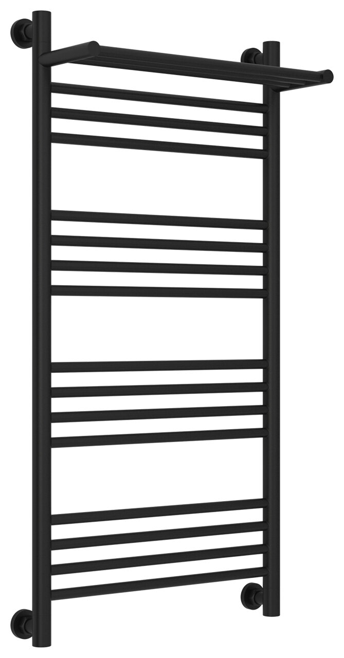 Полотенцесушитель водяной Сунержа Богема+ с полкой 1000x500, матовый чёрный 31-0223-1050