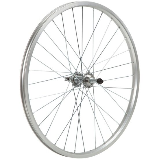 фото Колесо 24" заднее Stg один. алюм. обод 32 отв., втулка сталь V-brake под трещотку 7 ско