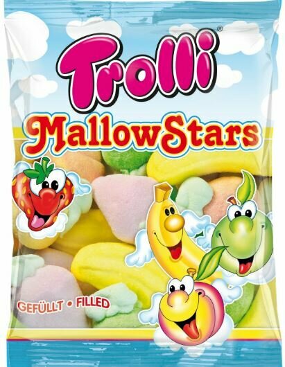 Trolli конфеты зефирные Mallow Stars фруктовые фигурные