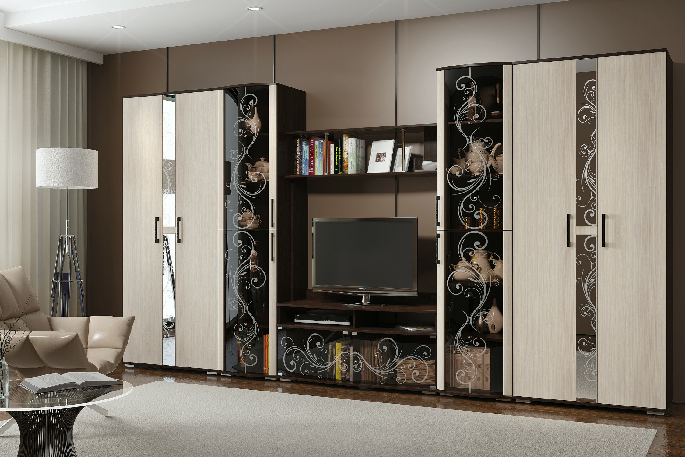 Красивые Стенки В Зал Фото фото 8