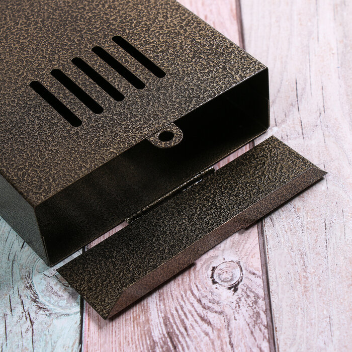 Romanoff Ящик почтовый без замка (с петлёй), вертикальный, «Узкий», бронзовый - фотография № 6