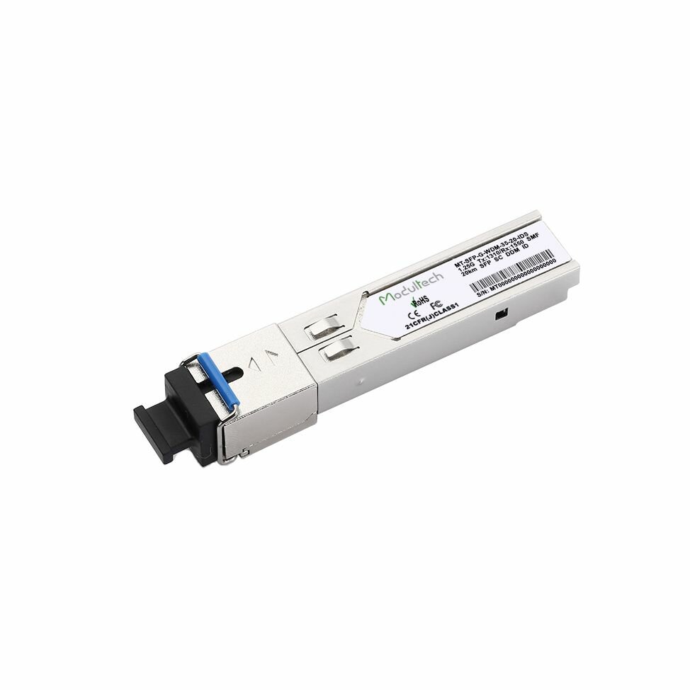 Industrial SFP WDM 1,25 Гбит/с, 20 км, 1310/1490 нм, SMF, SC