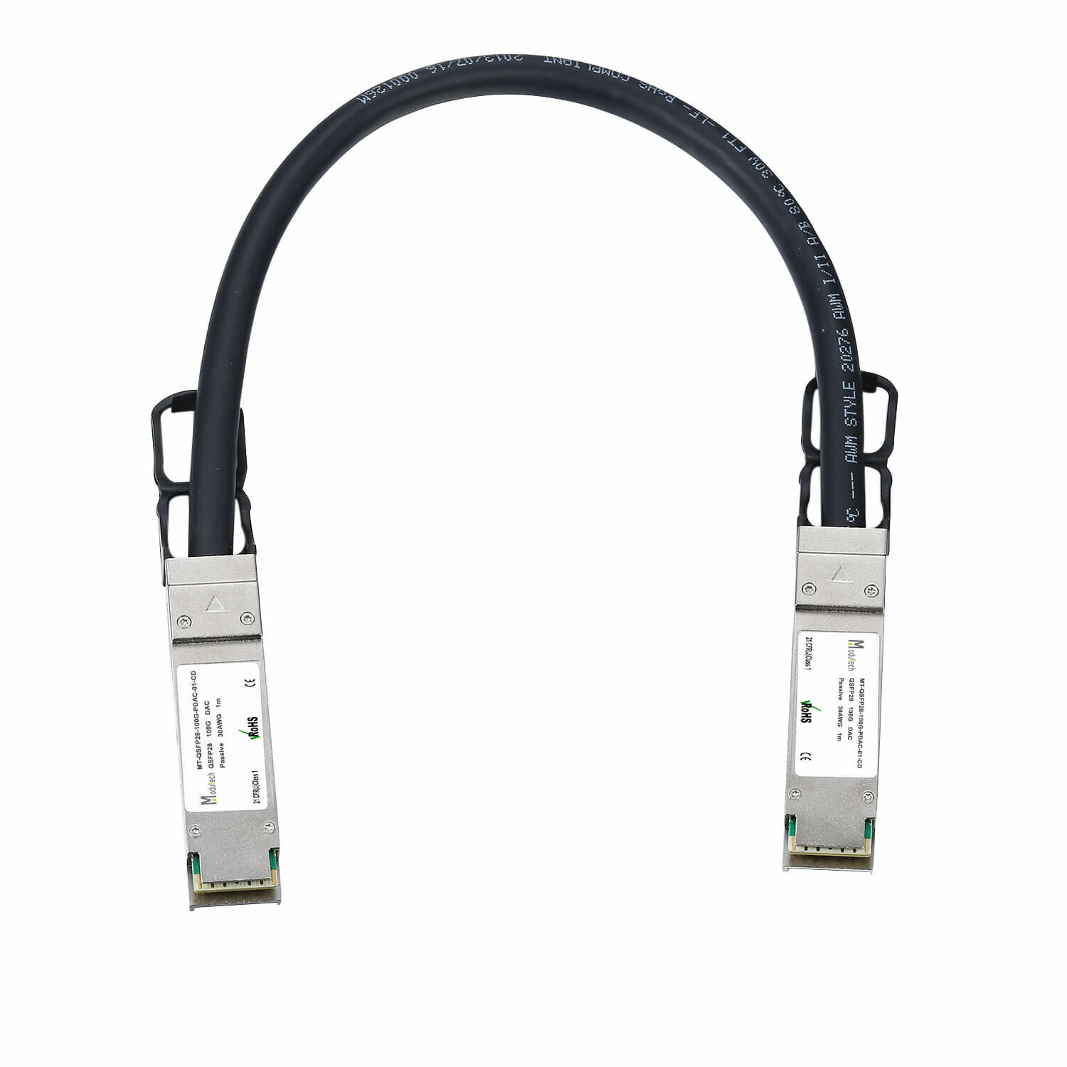 DAC кабель QSFP28 100 Гбит/с 1 м Passive