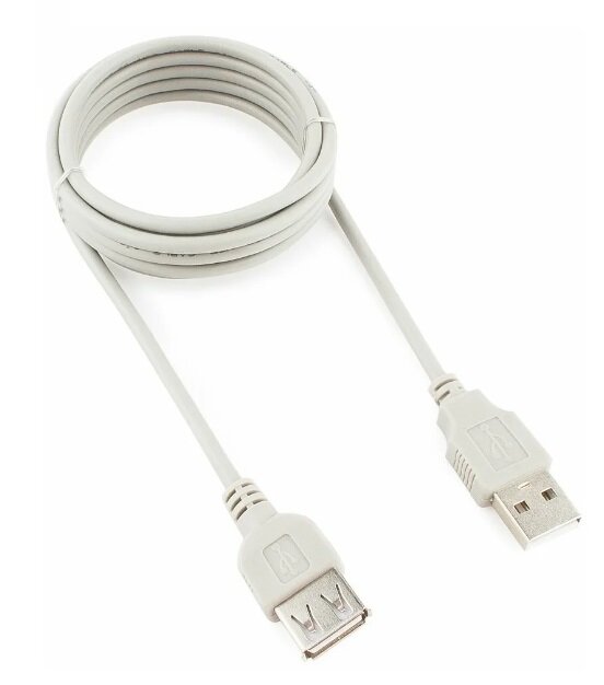 фото USB-Удлинитель Flaston USB - USB (USB2.0, AM/AF), 1.8 м, серый