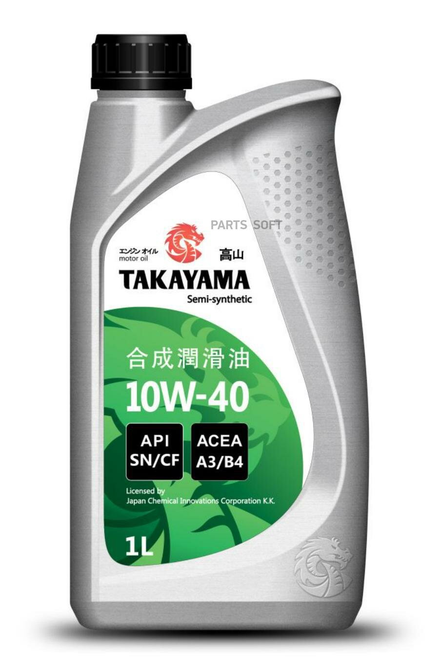 TAKAYAMA 605524 Масло TAKAYAMA 10W40 API SN/CF 1л п/с