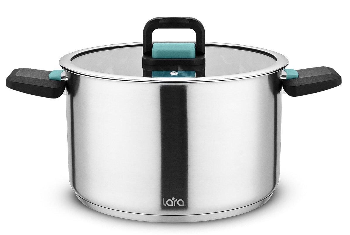 фото Кастрюля LARA LR02-244 Изумруд, 5.0 л, диаметр 22 см