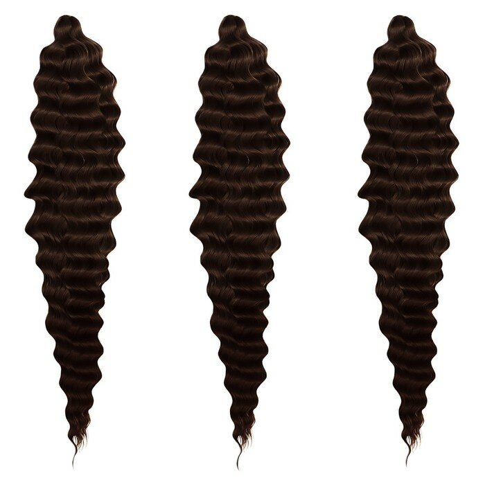 Мерида Афролоконы, 60 см, 270 гр, цвет шоколадный/тёмный шоколад HKB4/33А (Ариэль) - фотография № 1
