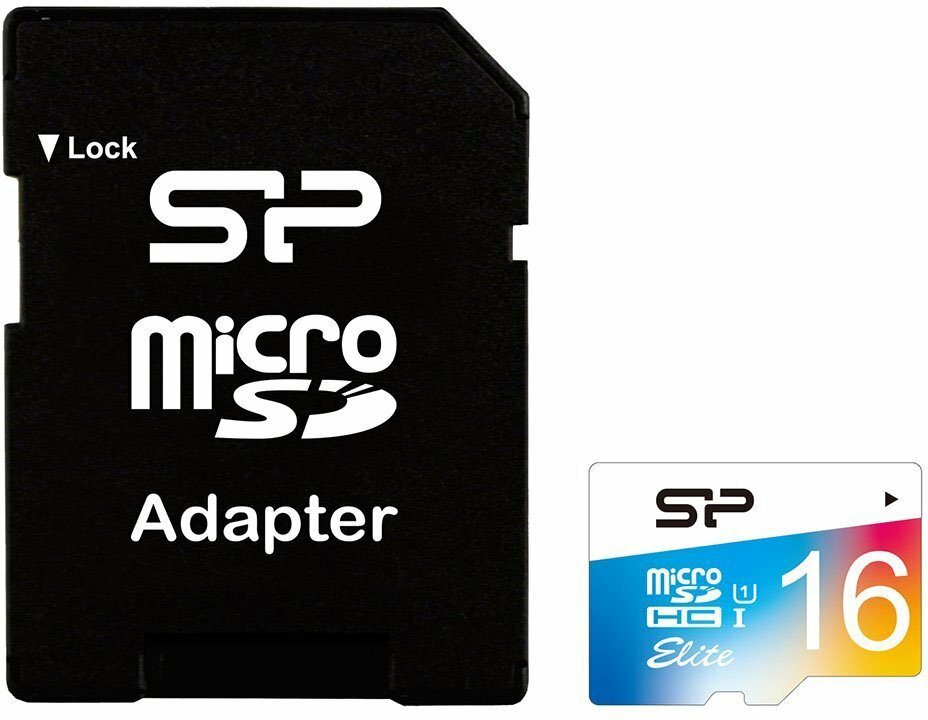 Карта памяти 16Gb MicroSD Silicon Power Class 10 + adapter (SP016GBSTHBU1V20-SP)